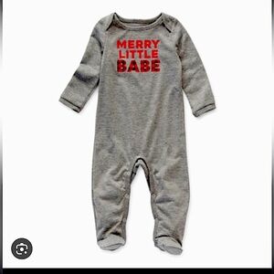BABY 1 PC Footed SLEEPER "MERRY LITTLE BABE" New With Tags